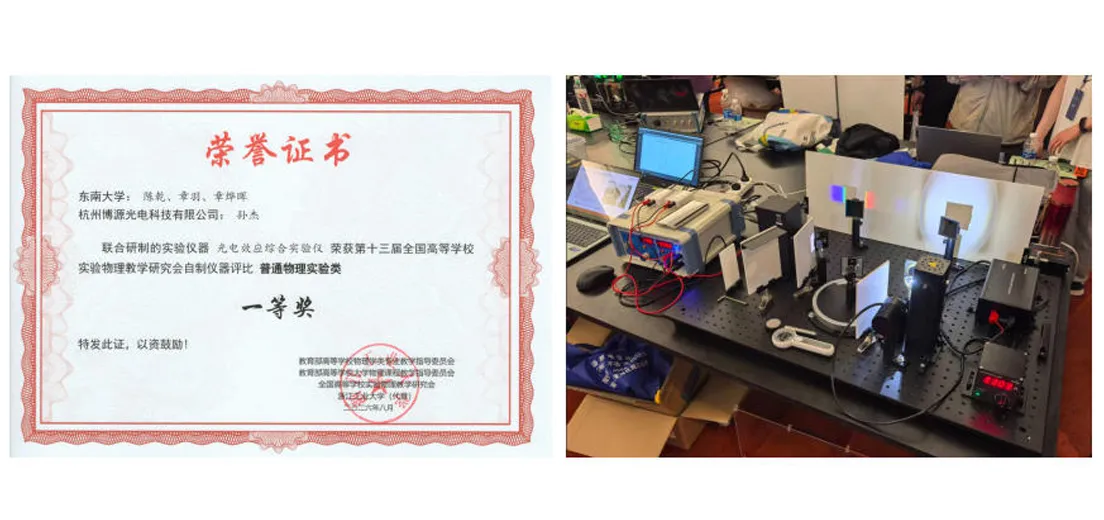 Brolight's Diffraction-Grating-Based Photoelectric Effect Apparatus (BEX-8518) Wins First Prize in General Physics Experiment Group at the 13th National University Physics Experiment Teaching Symposium Instrument Competition