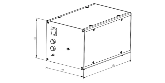 Dimensions of ﻿﻿﻿﻿BIM-6203 Deuterium Tungsten Light Source