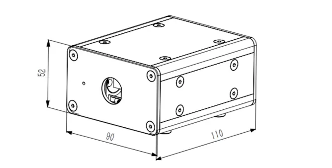 Dimensions of BIM-6210 Fan Cooling Tungsten Light Source