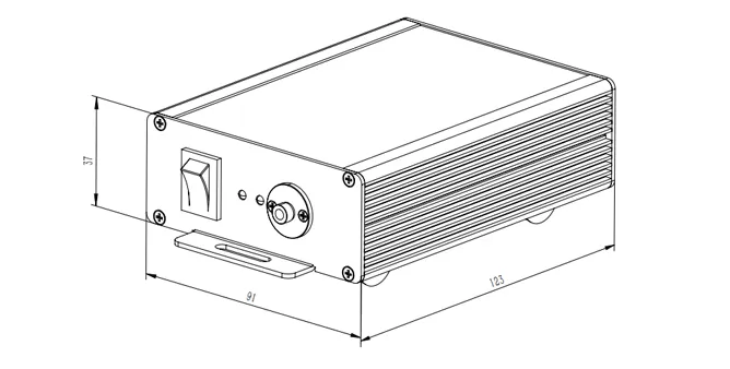 Dimensions of ﻿BIM-6212 Wavelength Calibration Hg Light Source