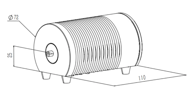 Dimensions ﻿of BIM-6214 Adjustable Intensity Tungsten Light Source