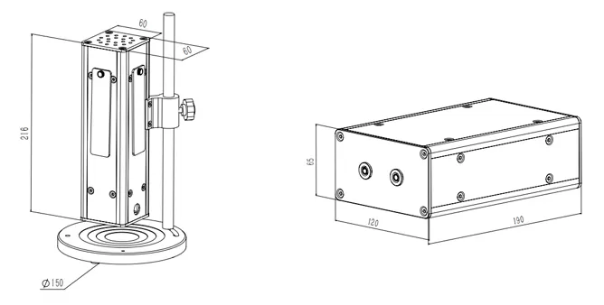 Dimensions of ﻿﻿BIM-6251 Low-Pressure Sodium Lamp Light Source）