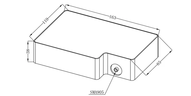 Outline Dimensions of BIM-6805 Series NIR Fiber Spectrometer