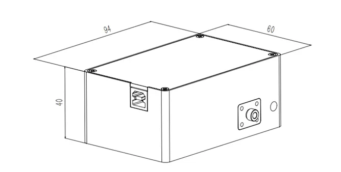 Dimensions of ﻿﻿BIM-6809 Series NIR Fiber Spectrometer