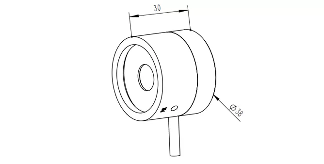 Dimensions of ﻿BIM-710xU Series USB Photodiode Optical Power Meter